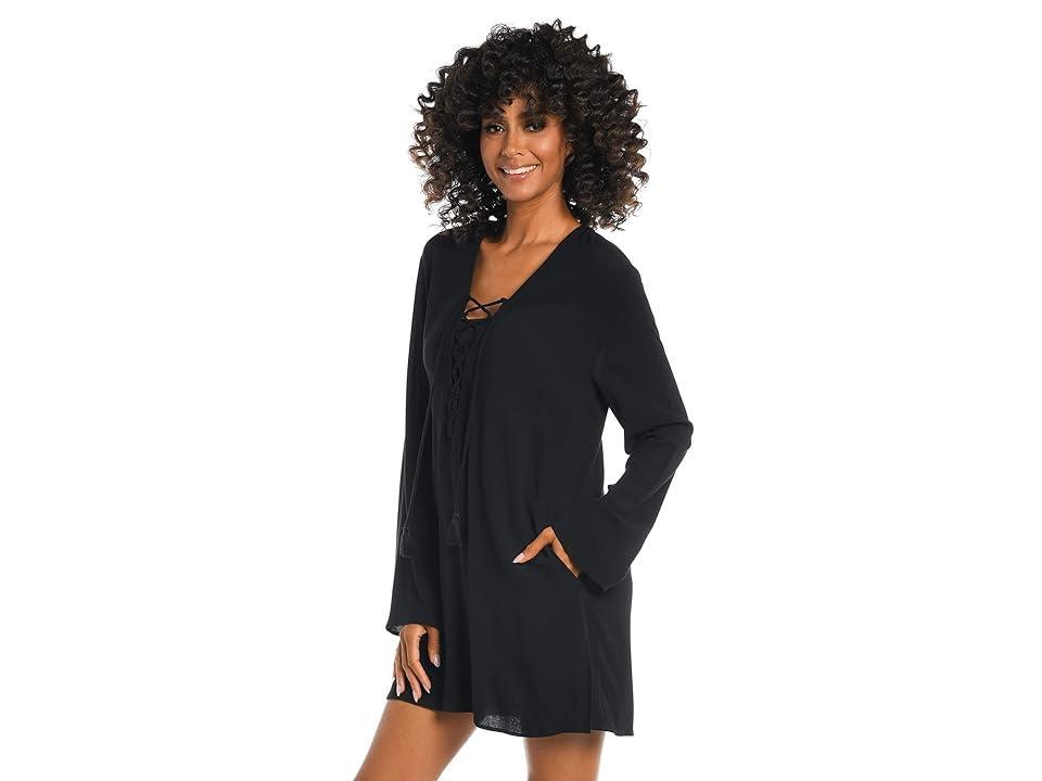 La Blanca V-Neck Cover-Up Tunic Dress Product Image