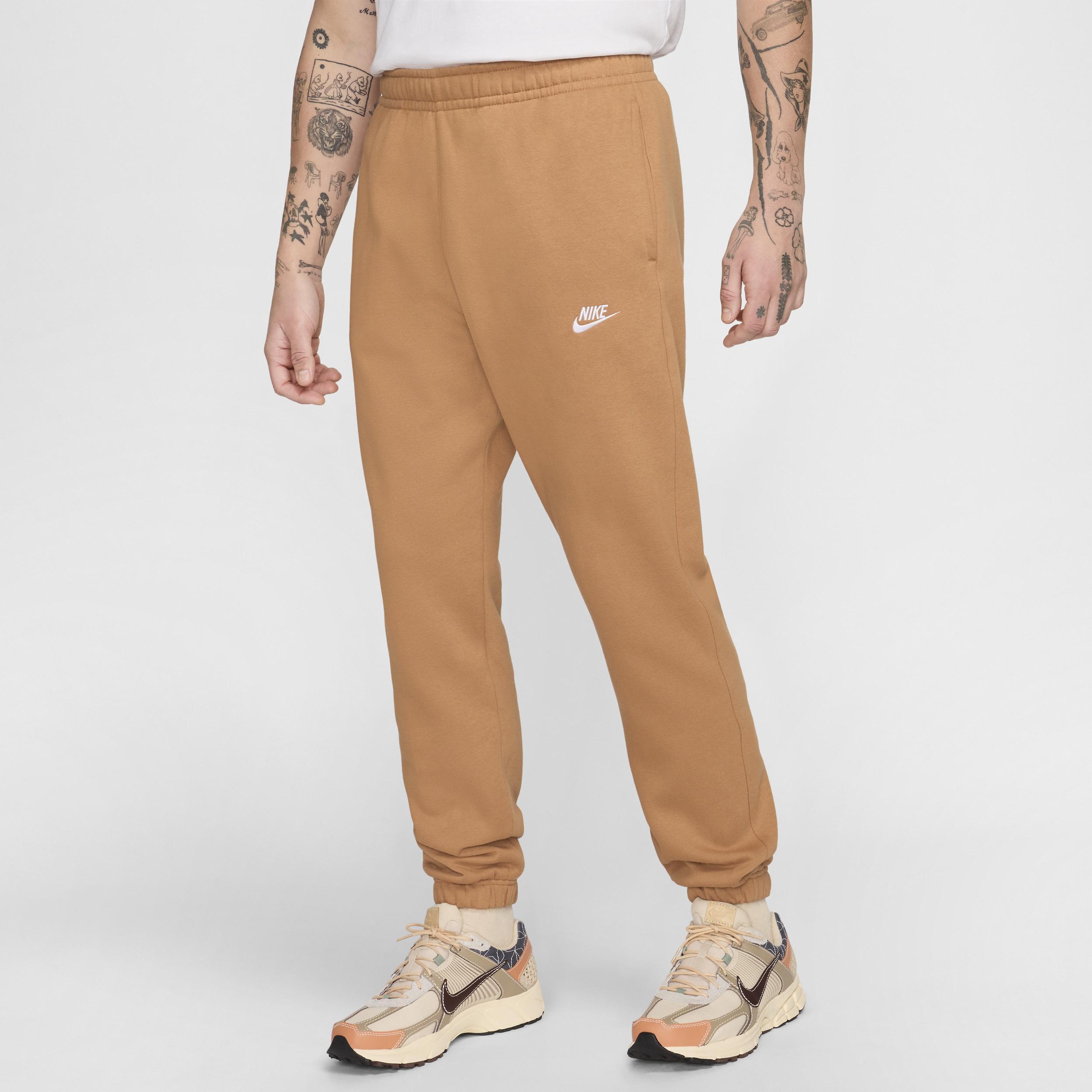 Nike Mens Club Cuffed Pants - Flax/White/Flax Product Image