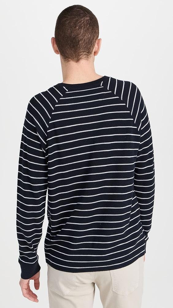 Vince Stripe Waffle Crew | Shopbop Product Image