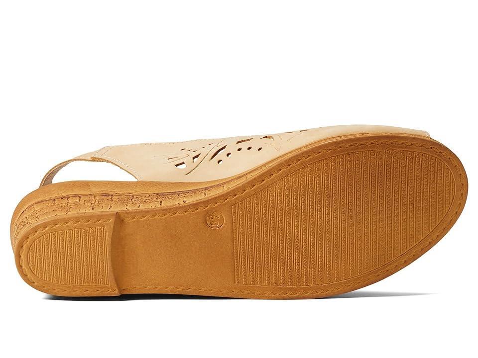 Spring Step Orella (Light Yellow Nubuck) Women's Wedge Shoes Product Image