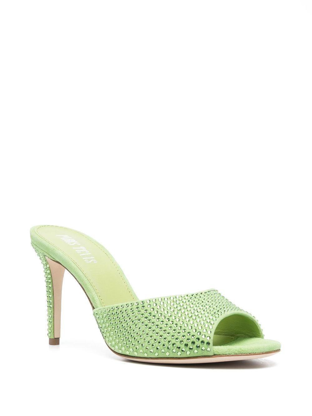 Crystal-embellished 80mm Sandals In Green Product Image