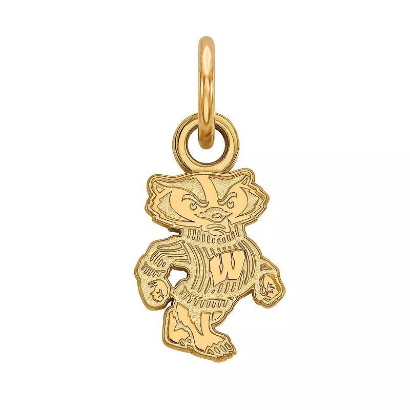 LogoArt 14k Gold Wisconsin Badgers Bucky Badger Pendant, Womens 14k Yellow Gold Product Image