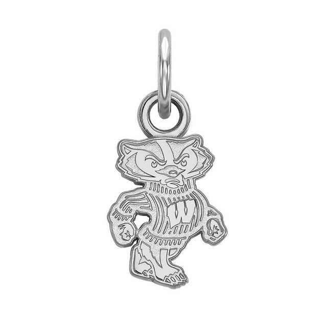 LogoArt 14k White Gold Wisconsin Badgers Bucky Badger Pendant, Womens Product Image