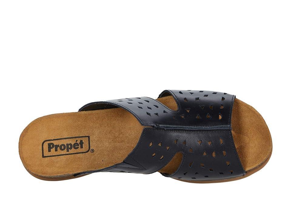 Propet Fionna Womens Leather Slide Sandals Product Image