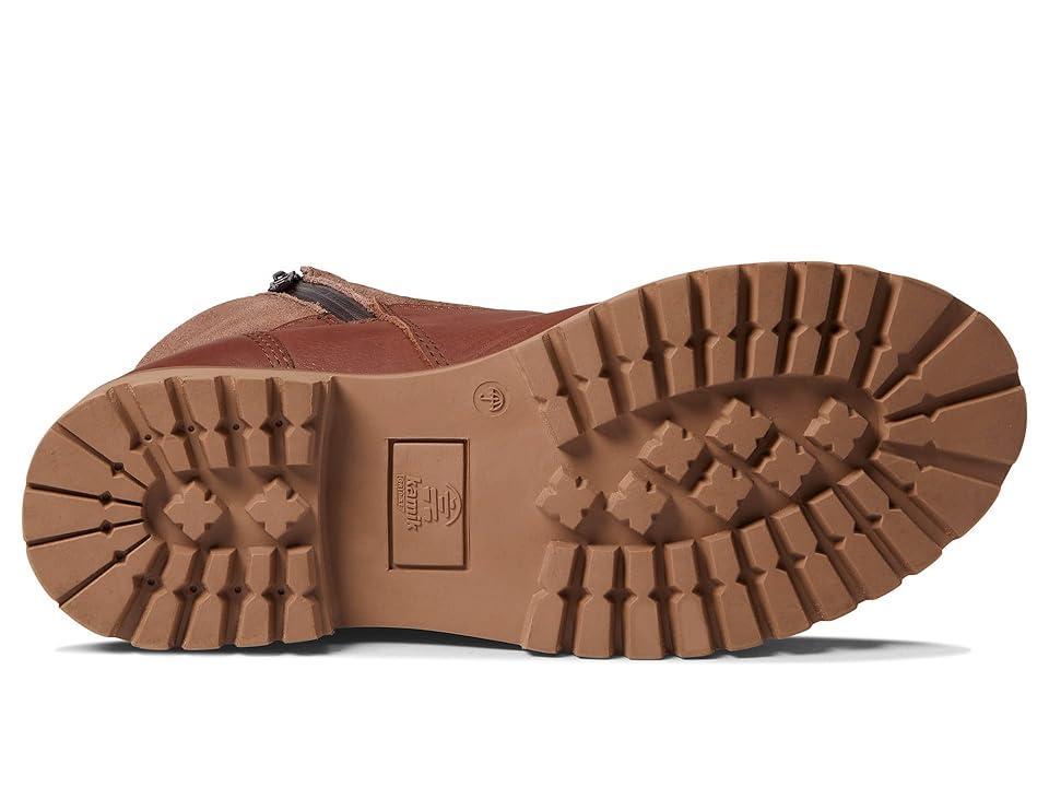 Lina Leather Point-toe Ballerina Flats In Tan Product Image