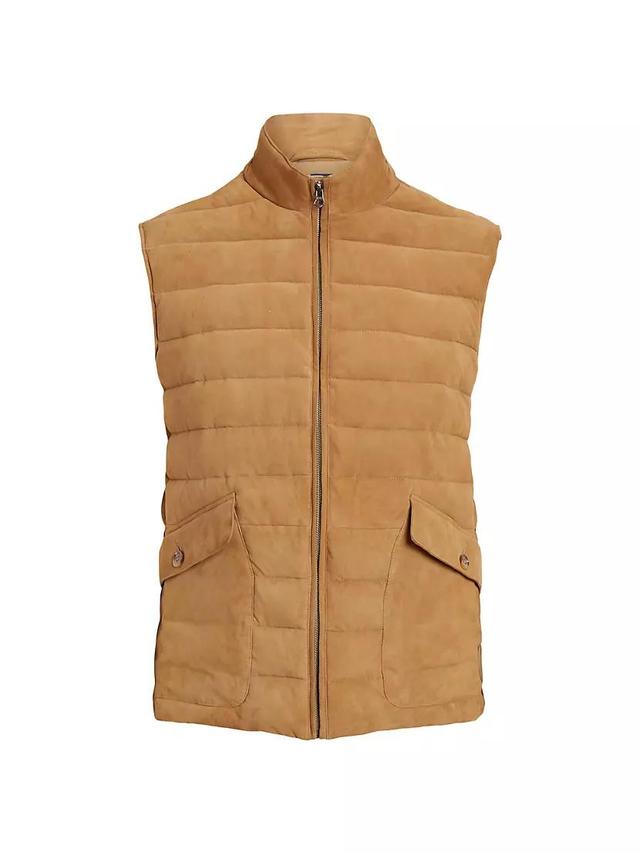 Kent Suede Quilted Vest Product Image