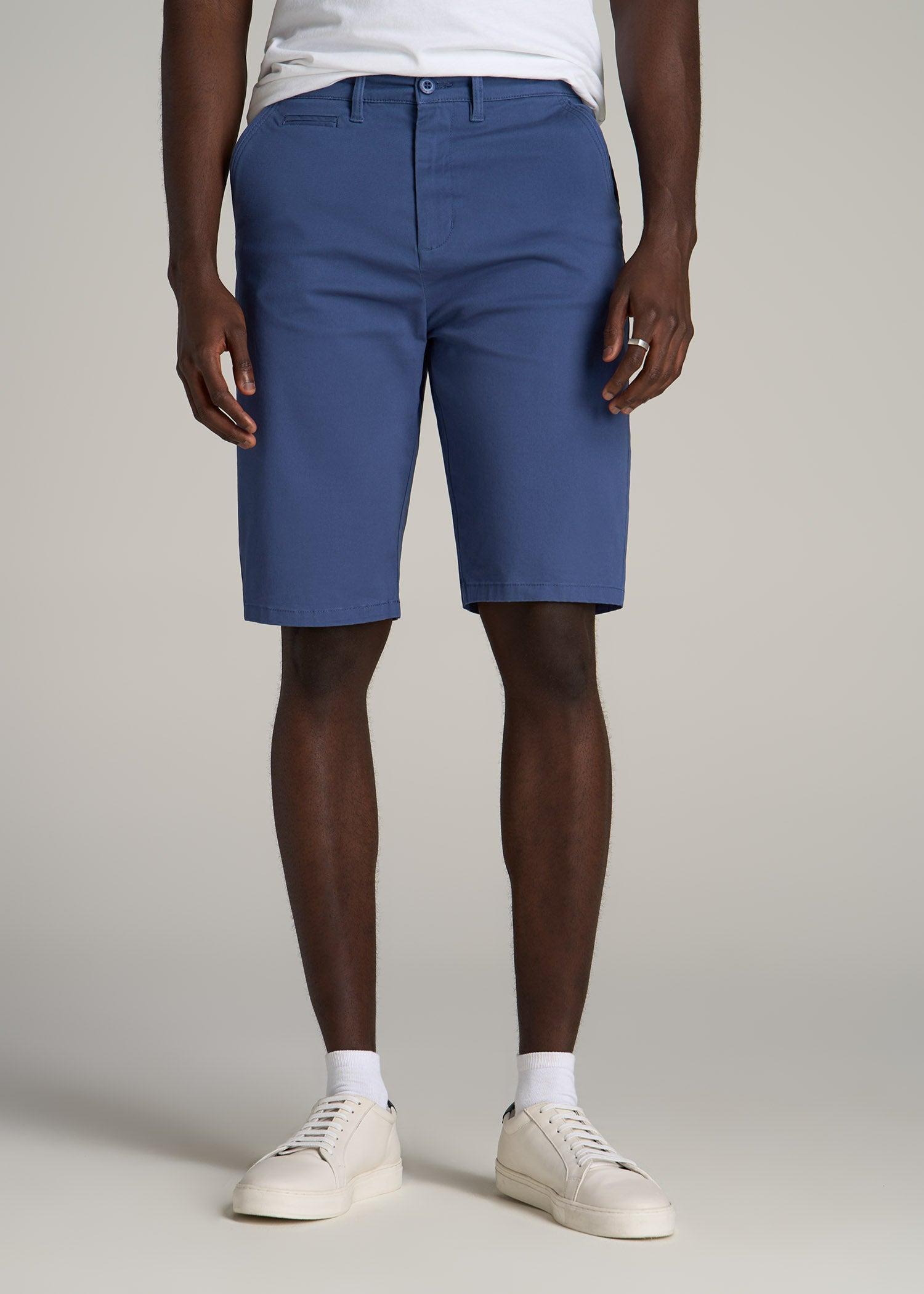 Chino Shorts for Tall Men in Steel Blue Male Product Image