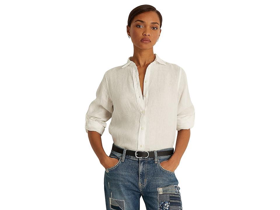 LAUREN Ralph Lauren Petite Linen Shirt Women's Clothing product image