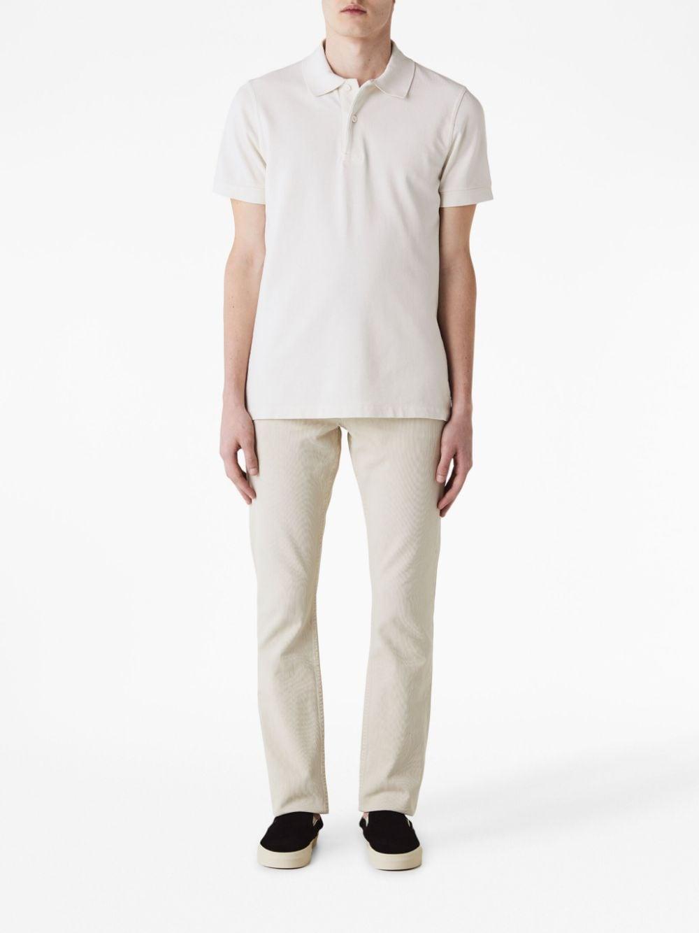 Short-sleeve Polo Shirt In Neutrals Product Image