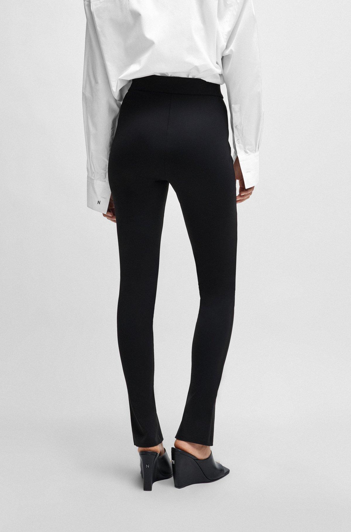 NAOMI x BOSS leggings in stretch jersey with zip hems Product Image