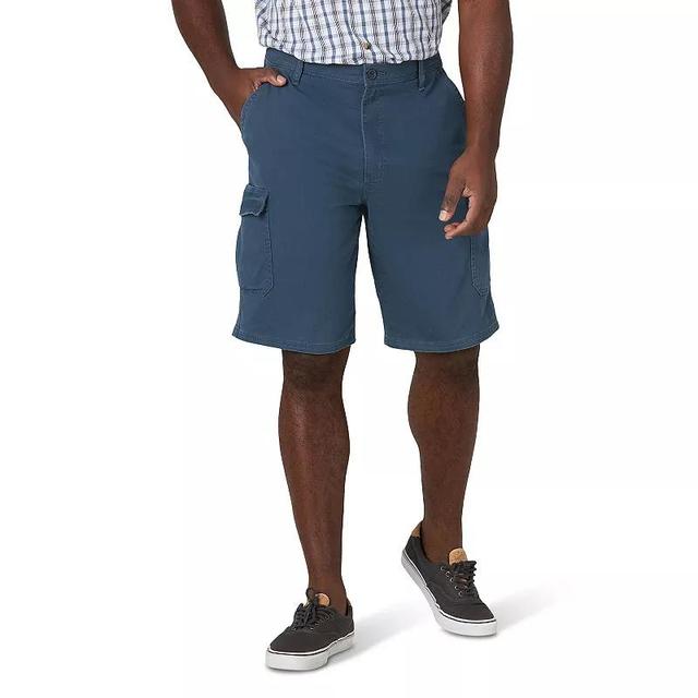 Mens Wrangler Twill Cargo Shorts Black Navy Product Image