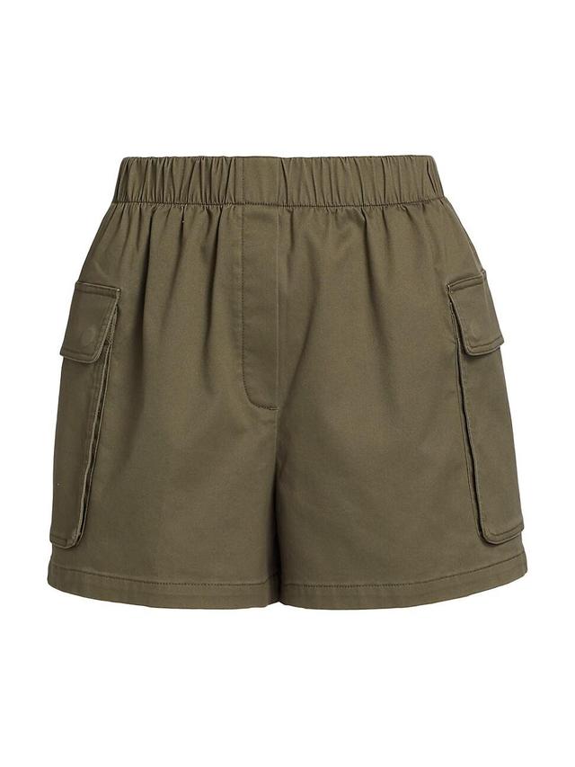 Womens Cotton Twill Cargo Shorts Product Image