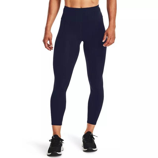 Womens Under Armour Motion High-Waisted Ankle Leggings Black Navy Product Image