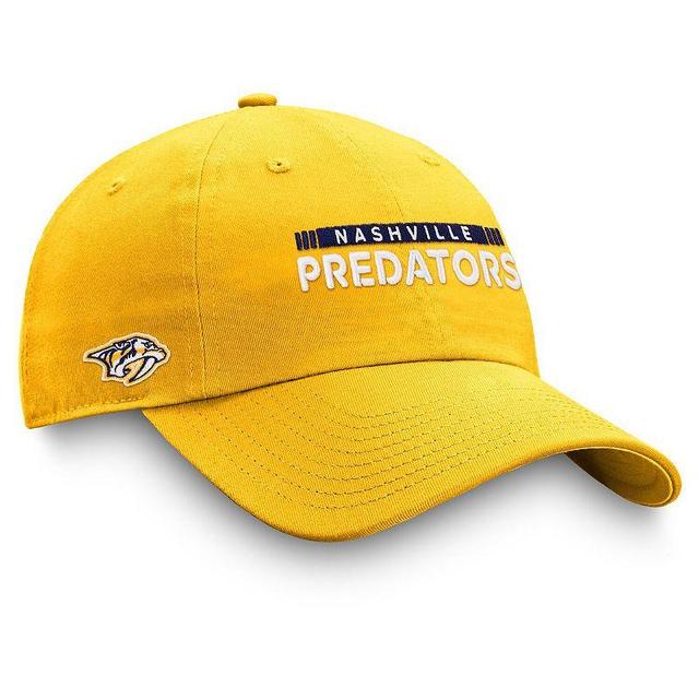 Mens Fanatics Gold Nashville Predators Authentic Pro Rink Adjustable Hat Product Image