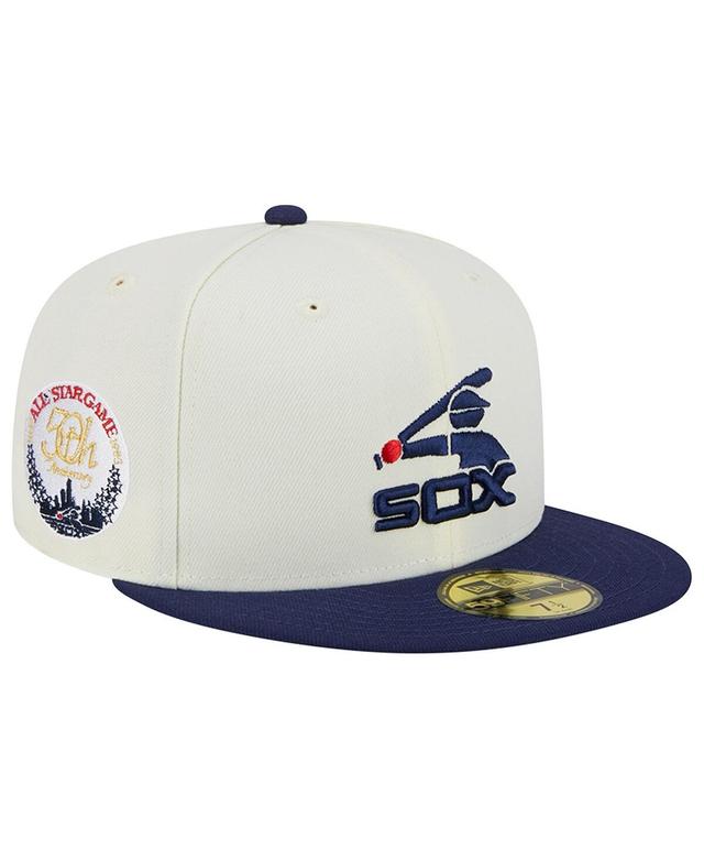 Mens New Era Stone Chicago White Sox Retro 59FIFTY Fitted Hat - Stone Product Image