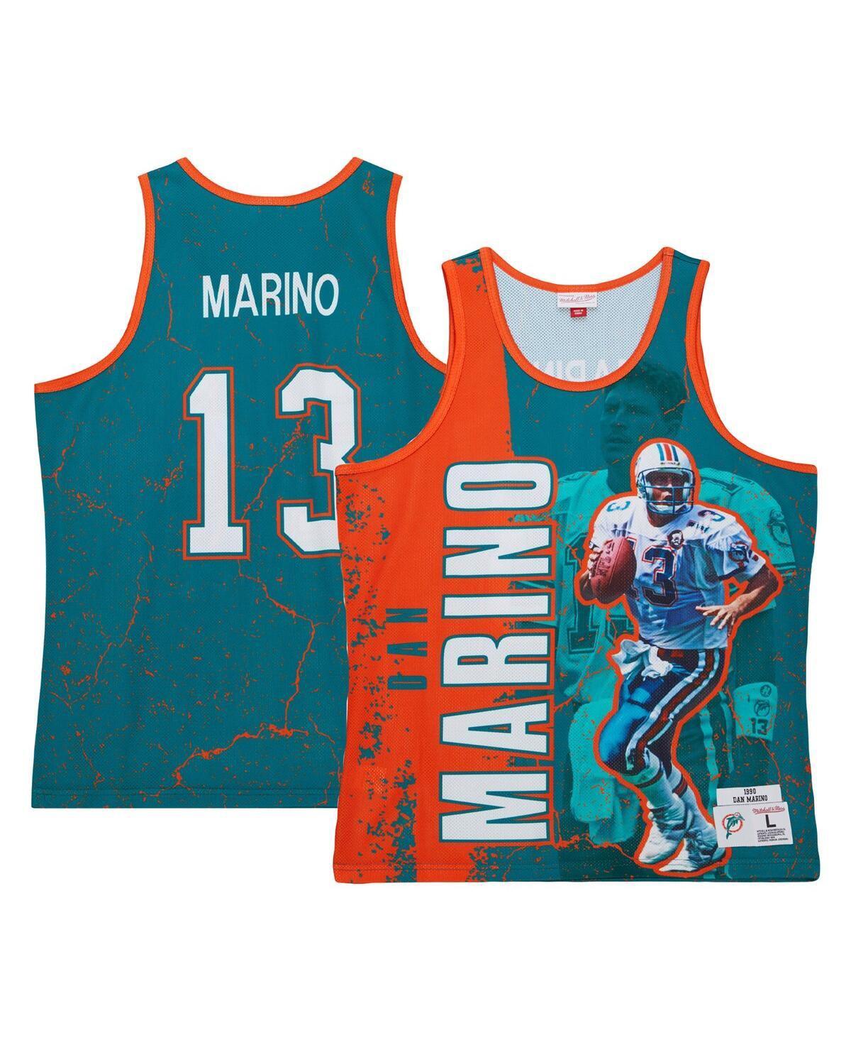 Mens Mitchell & Ness Dan Marino Aqua Miami Dolphins 1990 Player Burst Tank Top Turquoise A Product Image