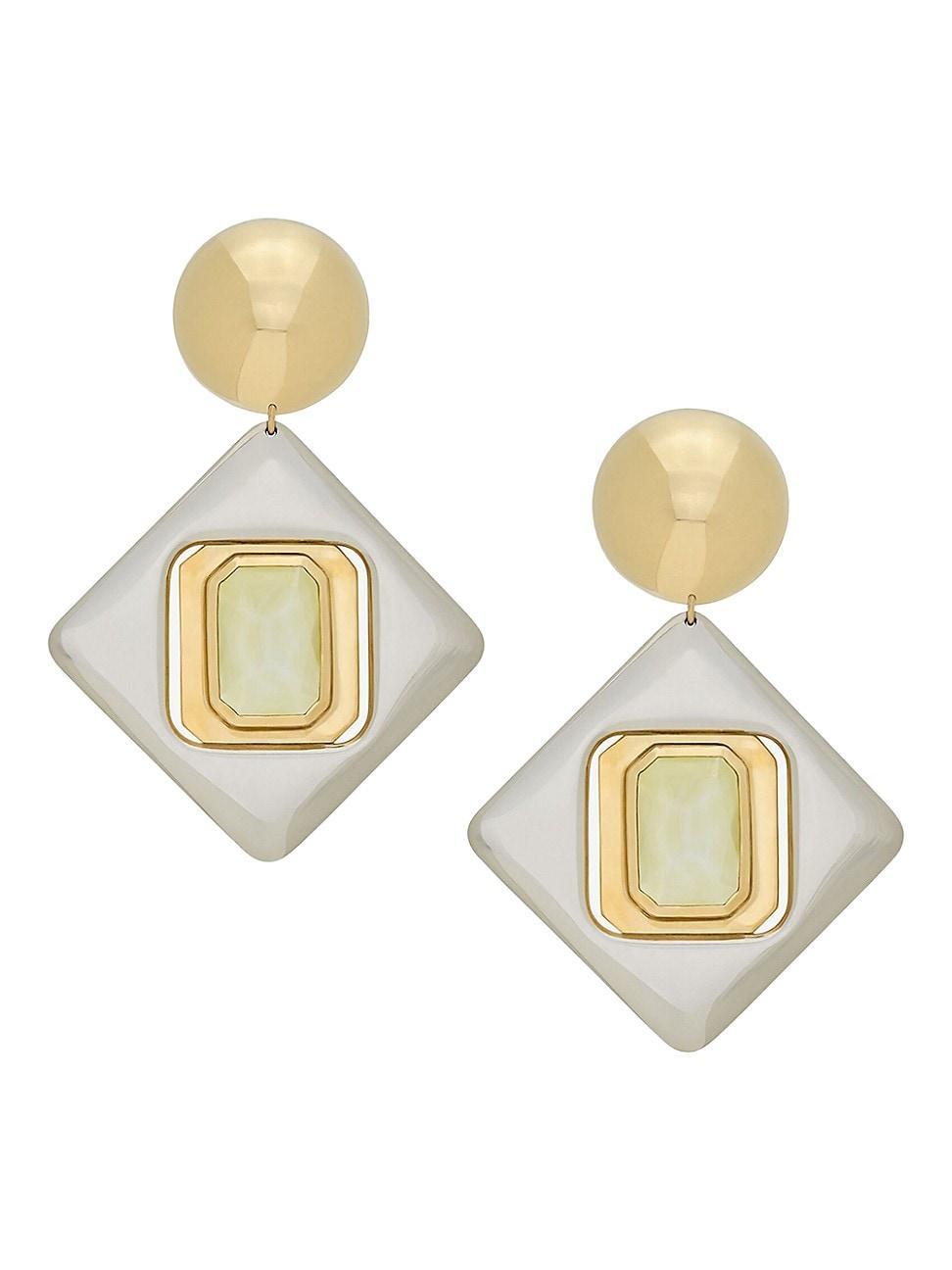 Womens Geometric Earrings in Resin and Metal Product Image