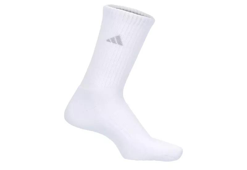 Adidas Womens Cushioned 3 Stripe Crew Socks Pairs Product Image