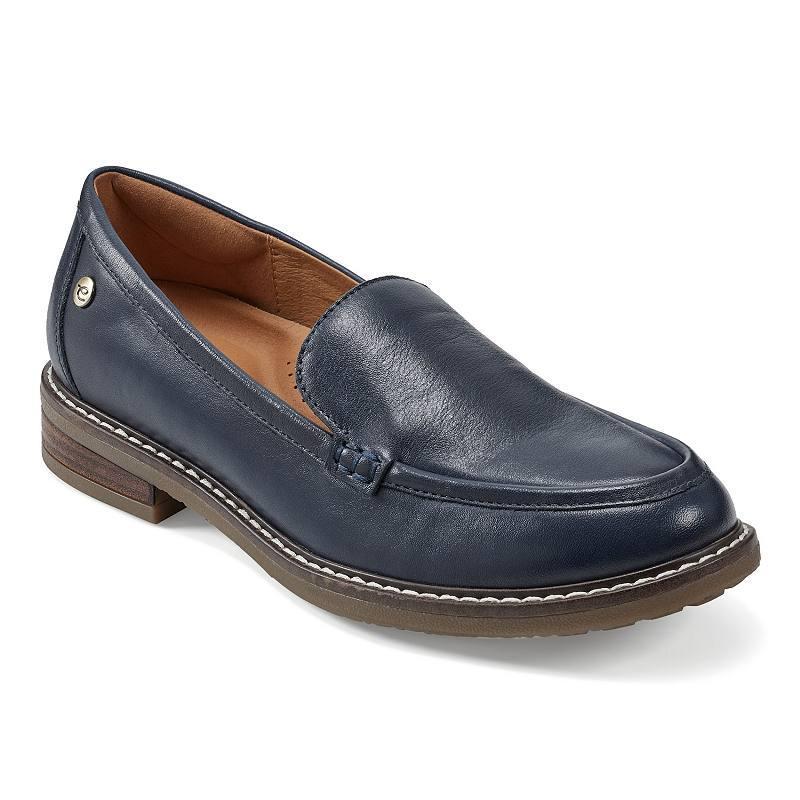 Easy Spirit Jaylin Womens Tailored Loafers Blue Leather Product Image