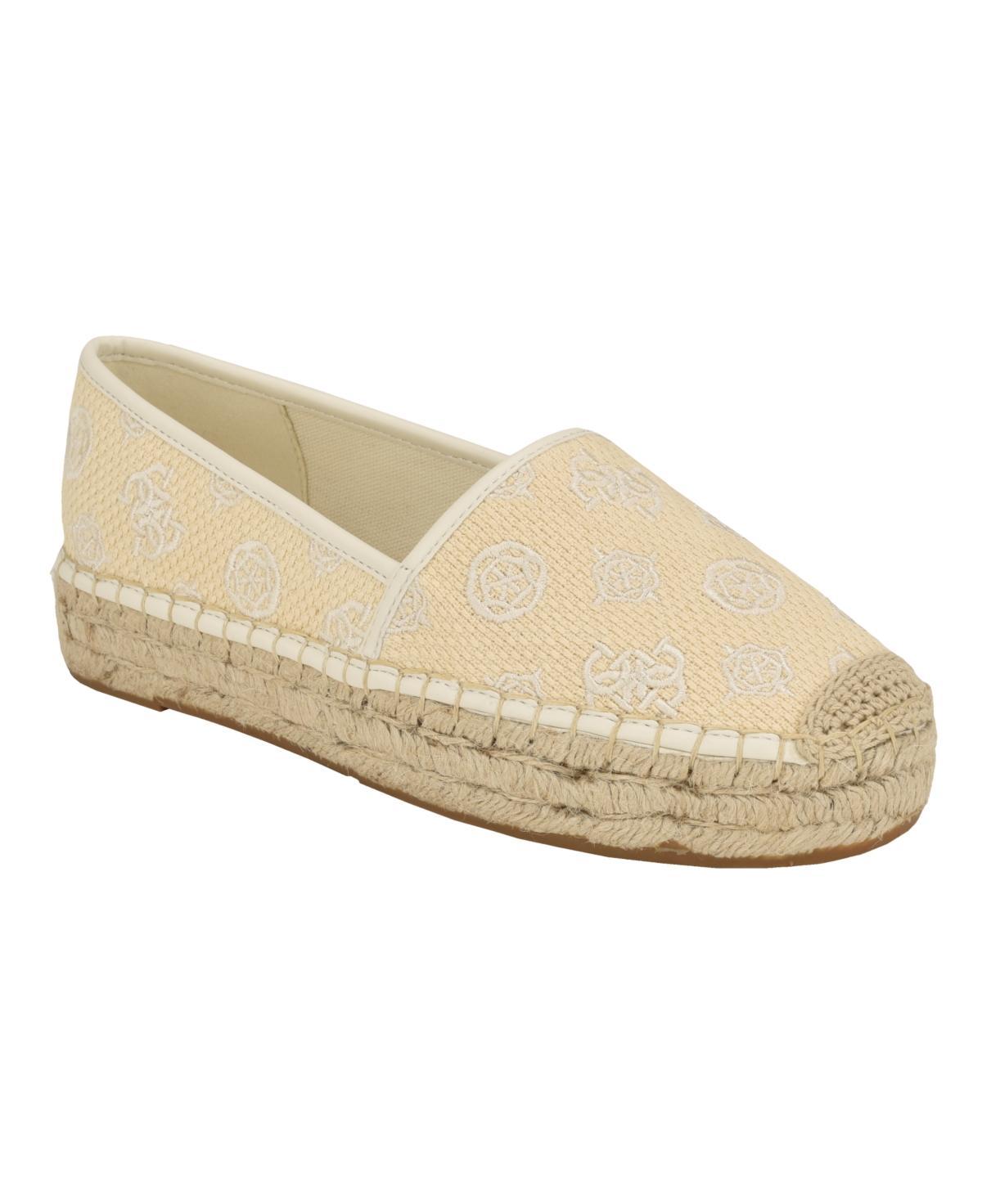 Guess Womens Joelya Platform Espadrille Flats - Light Natural Product Image