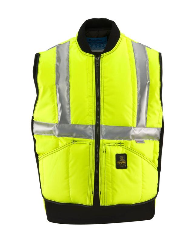 RefrigiWear Mens Iron-Tuff Water-Resistant Insulated Vest -50F Cold Protection - Lime Product Image