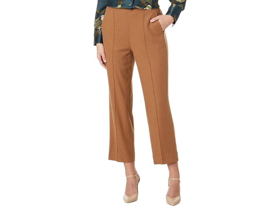 Vince Brushed Wool Mid-Rise Easy Pull-On Pants (Dark Beech) Women's Casual Pants Product Image