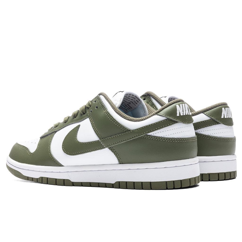 Women's Dunk Low - White/Medium Olive Female Product Image