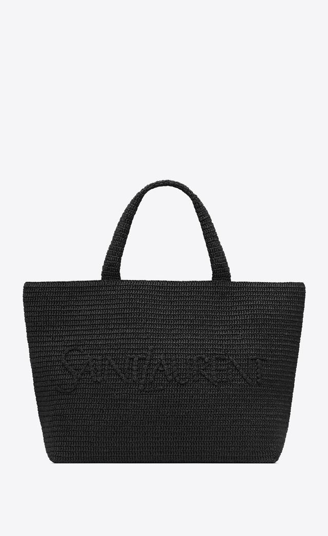 saint laurent tote in raffia Product Image