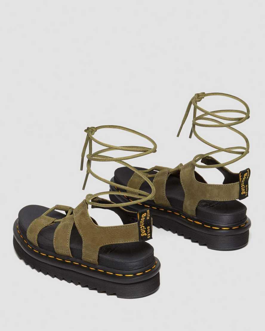 DR MARTENS Nartilla Tumbled Nubuck Leather Gladiator Sandals Product Image