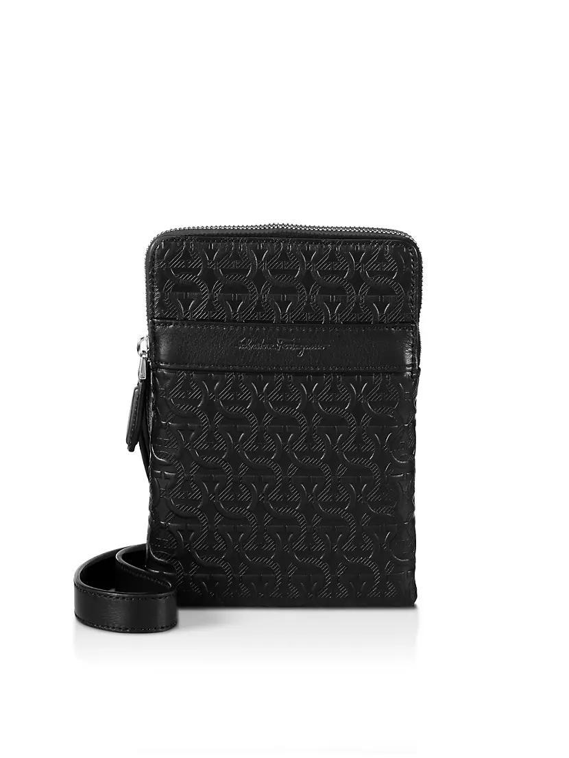 Embossed Leather Crossbody Pouch Product Image