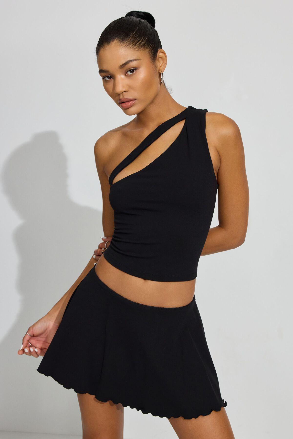 One Shoulder Cutout Top Product Image