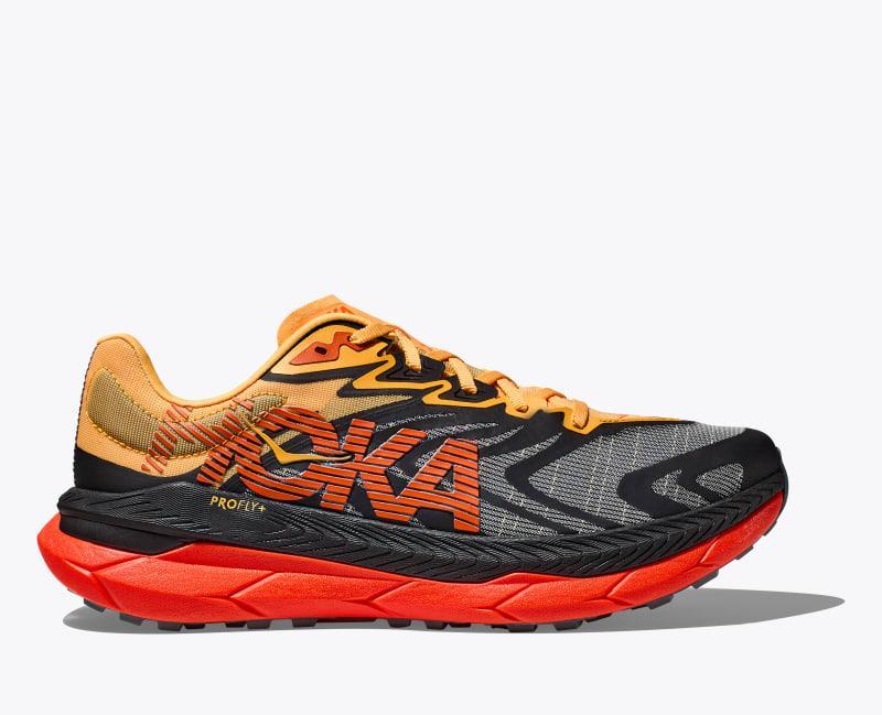 HOKA Mens Tecton X 2 Shoes in Black/Flame, Size 8 Product Image