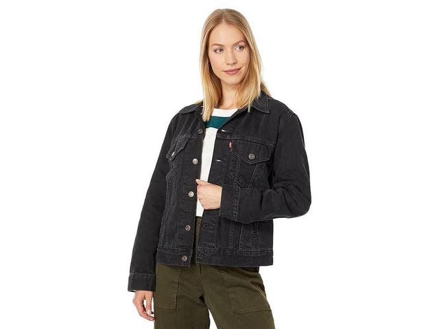 Levi's(r) Womens Ex-Boyfriend Trucker Jacket Worn In) Women's Coat Product Image