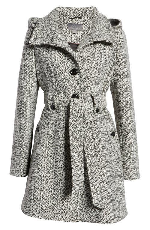 Gallery Belted Hooded A-Line Coat Product Image