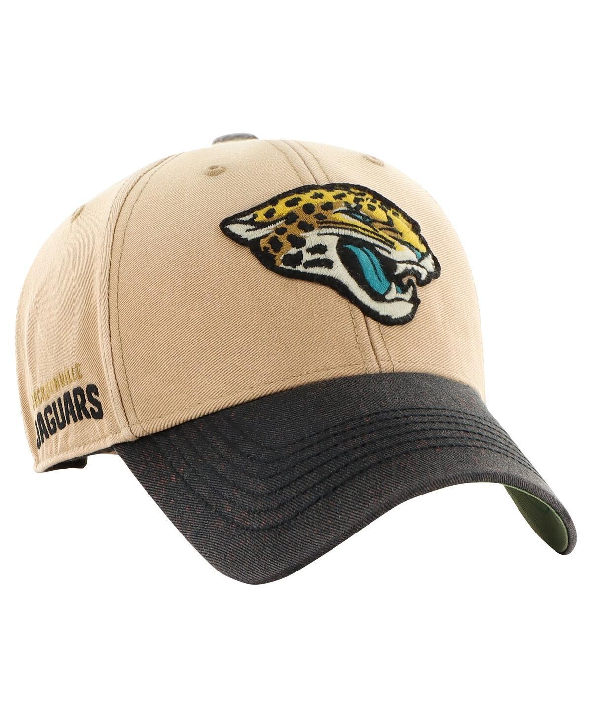 Mens 47 Khaki/Black Jacksonville Jaguars Dusted Sedgwick MVP Adjustable Hat Product Image