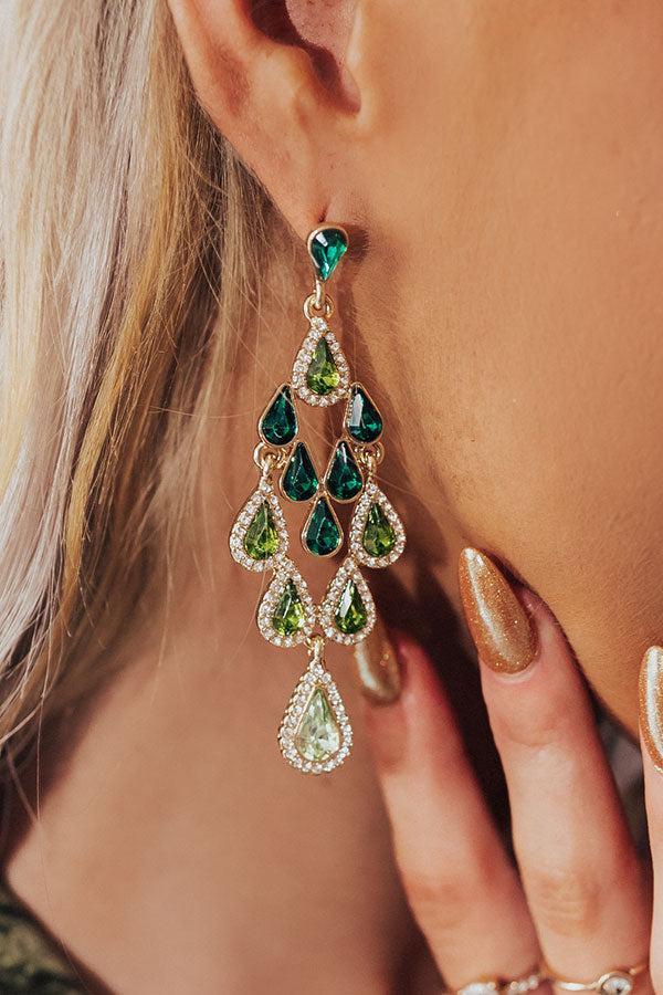 Queen Of Hearts Earrings in Green Product Image