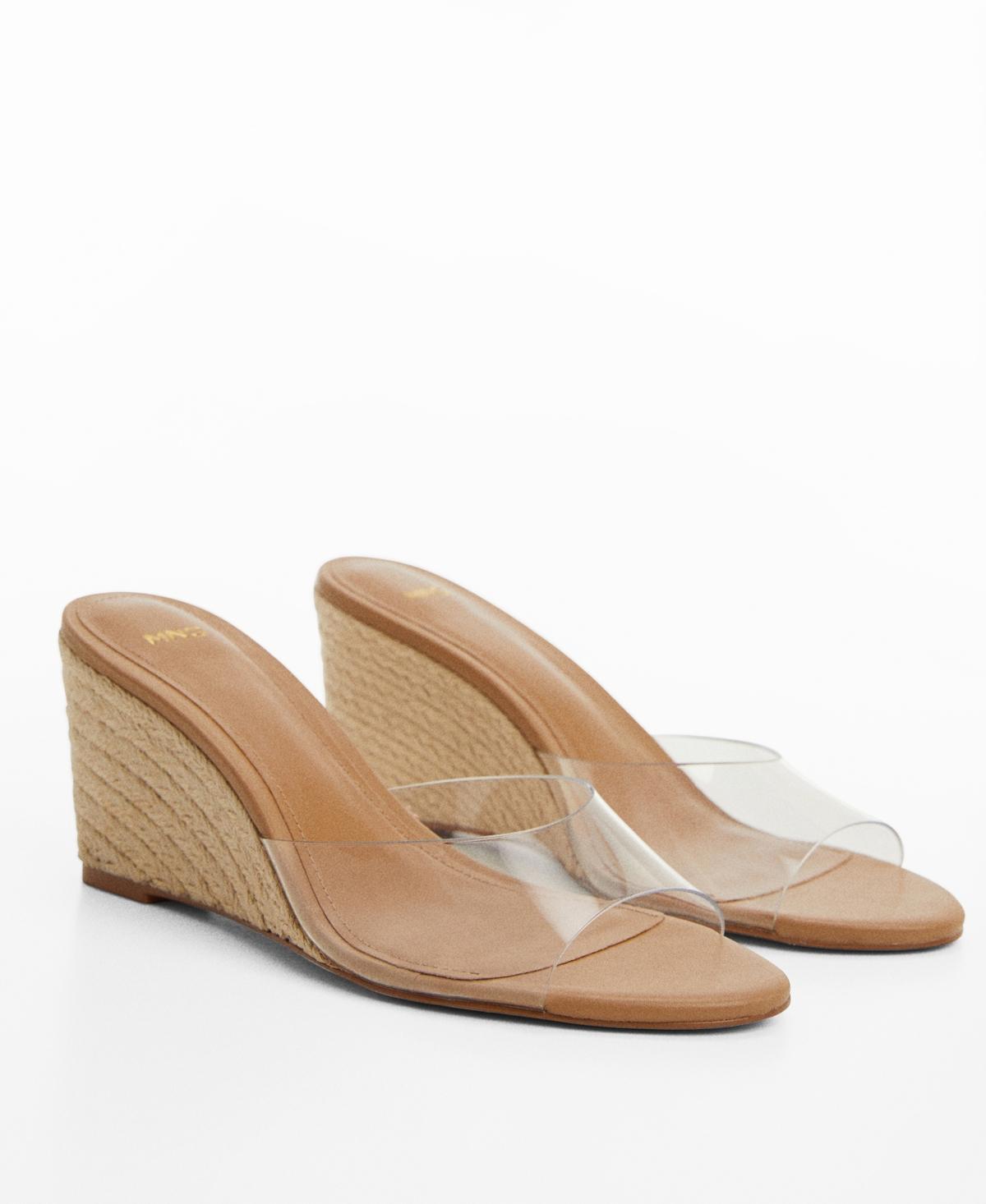 Mango Womens Vinyl Wedge Sandals Product Image