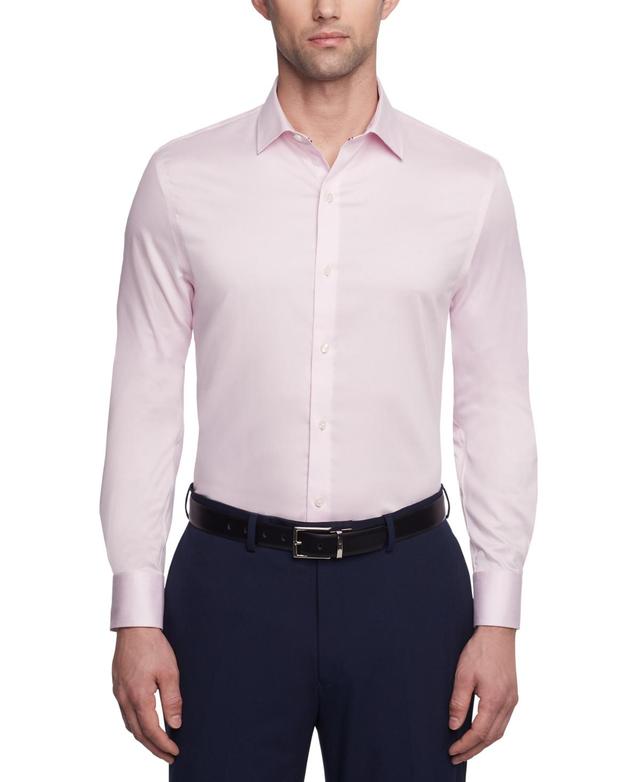 Tommy Hilfiger Mens Flex Regular Fit Wrinkle Free Stretch Twill Dress Shirt Product Image