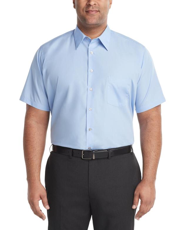 Van Heusen Mens Big & Tall Poplin Short Sleeve Dress Shirt Product Image