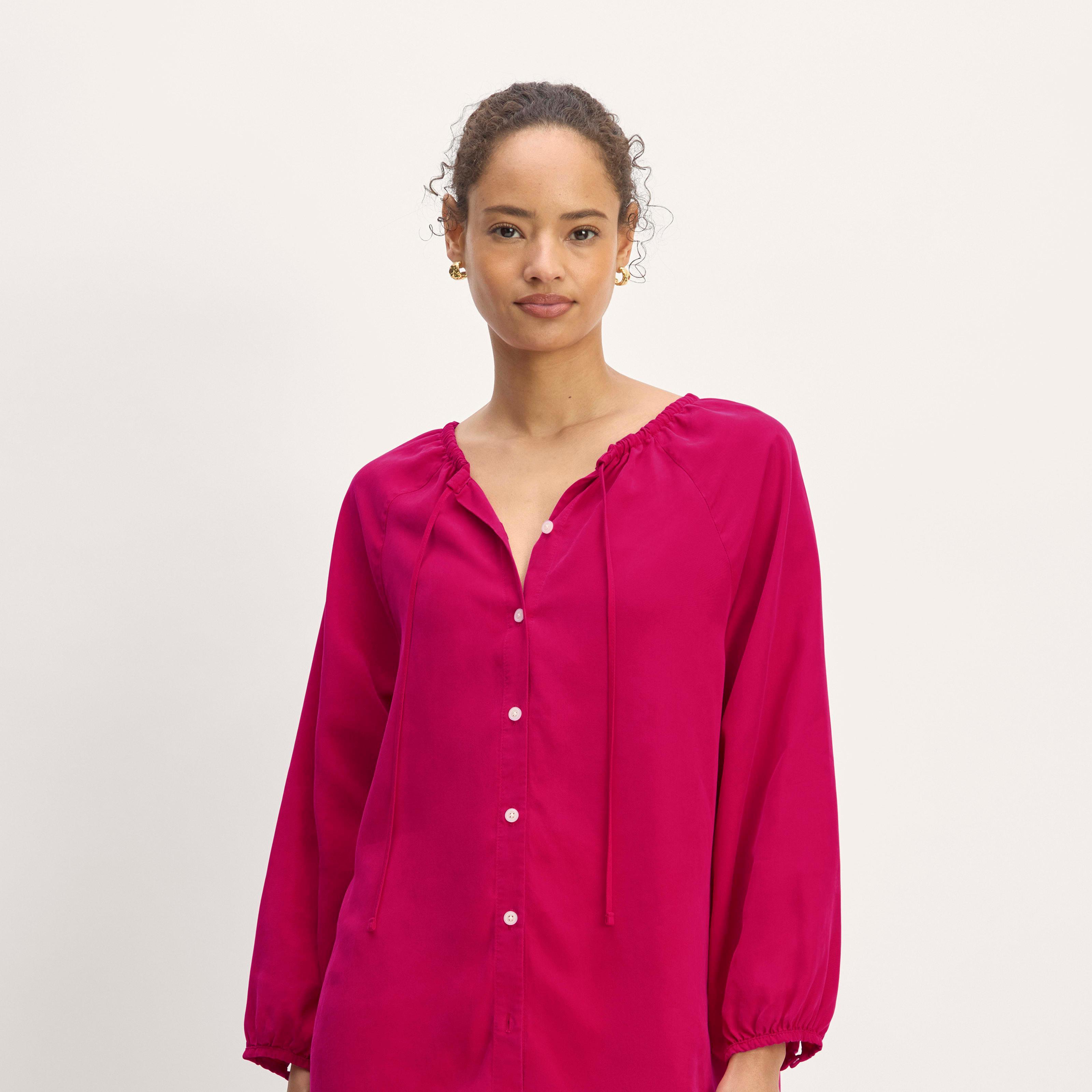 Womens Gathered Shirt in Butterlite by Everlane Product Image