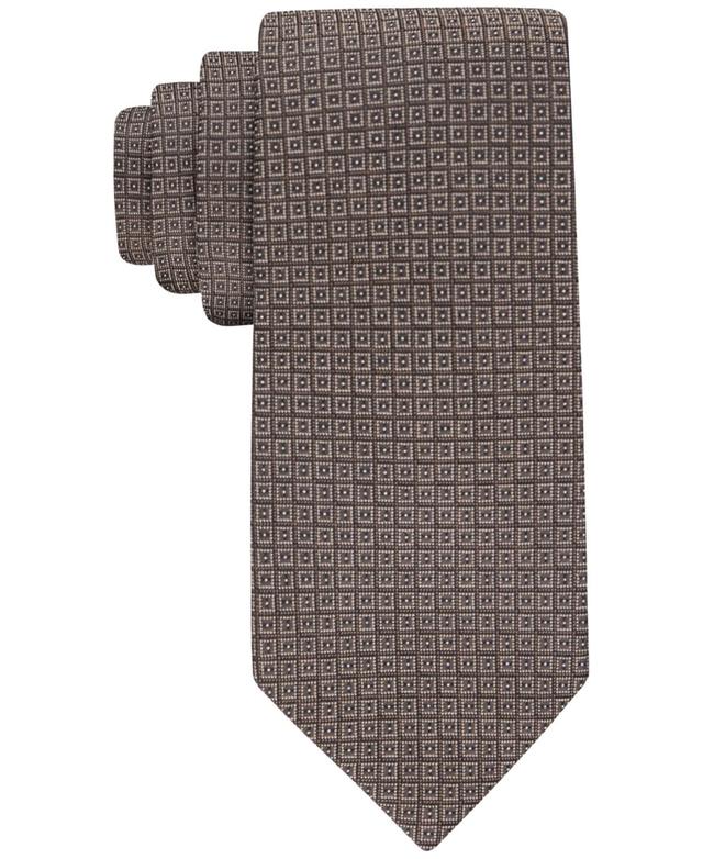 Calvin Klein Mens Tonal Square Geo-Print Tie Product Image