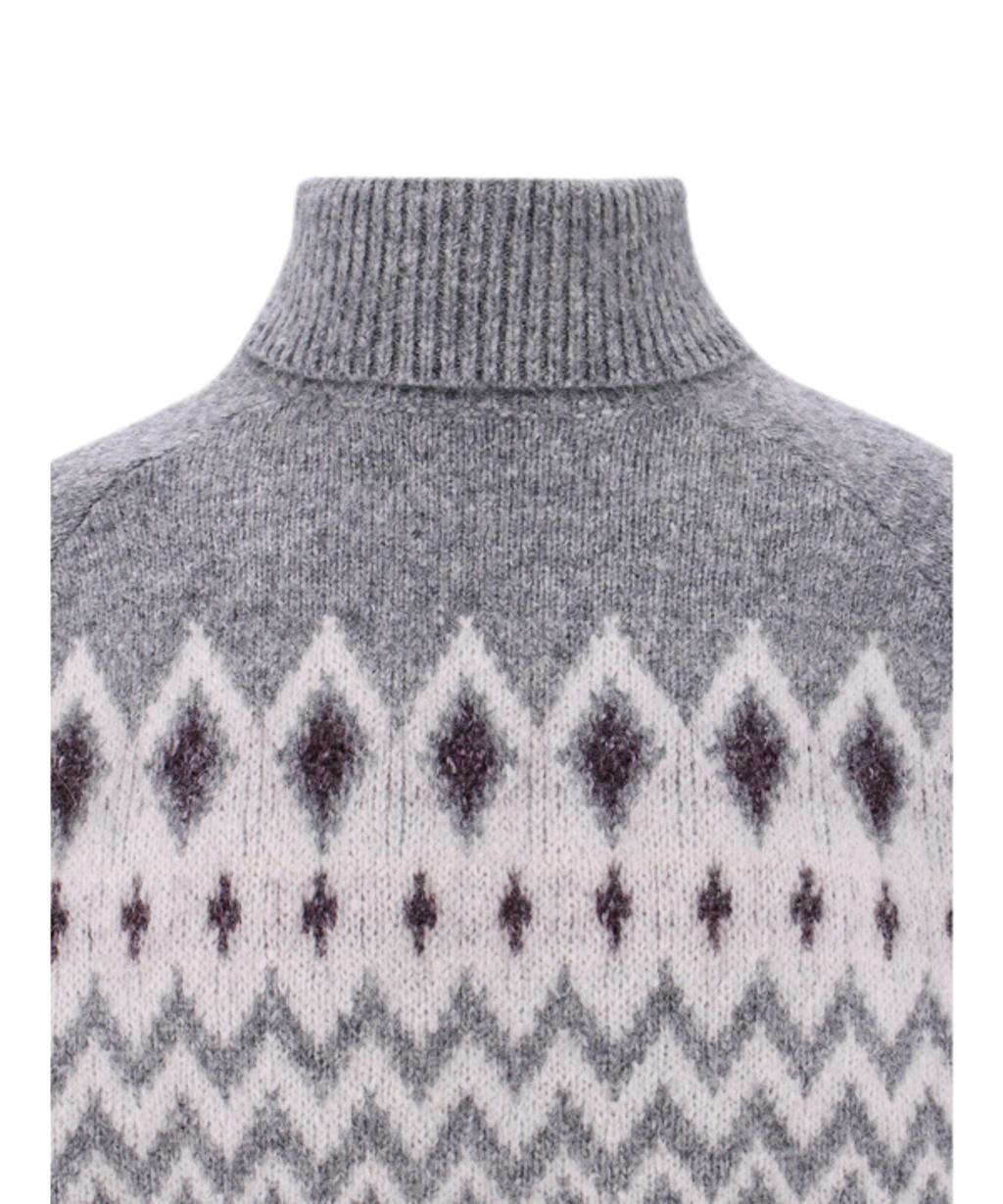 Roll-neck Sweater In Grey Product Image