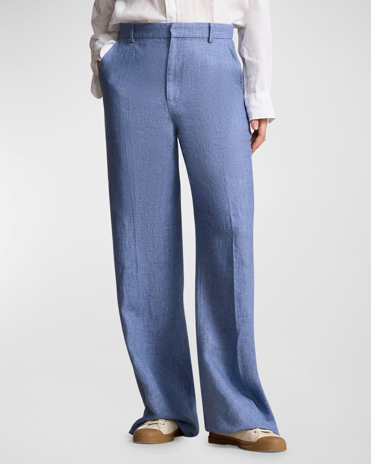 Womens Delave Linen Wide-Leg Pants Product Image