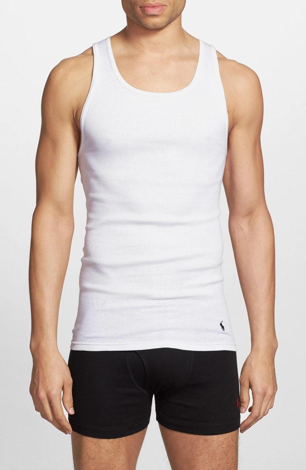 Men's Cotton Classic Undershirt Tank Top 3-pk In White Product Image