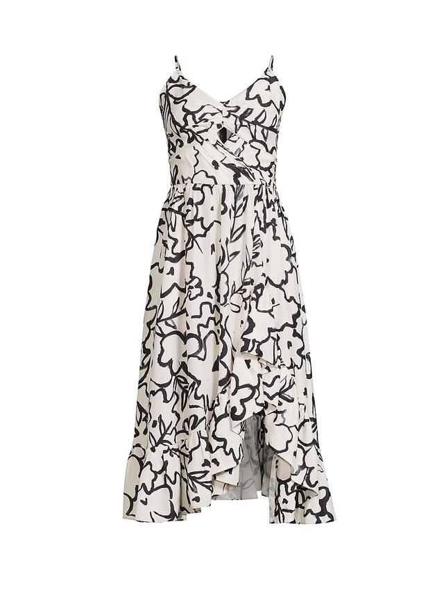 Womens Floral Sleeveless Midi-Dress Product Image