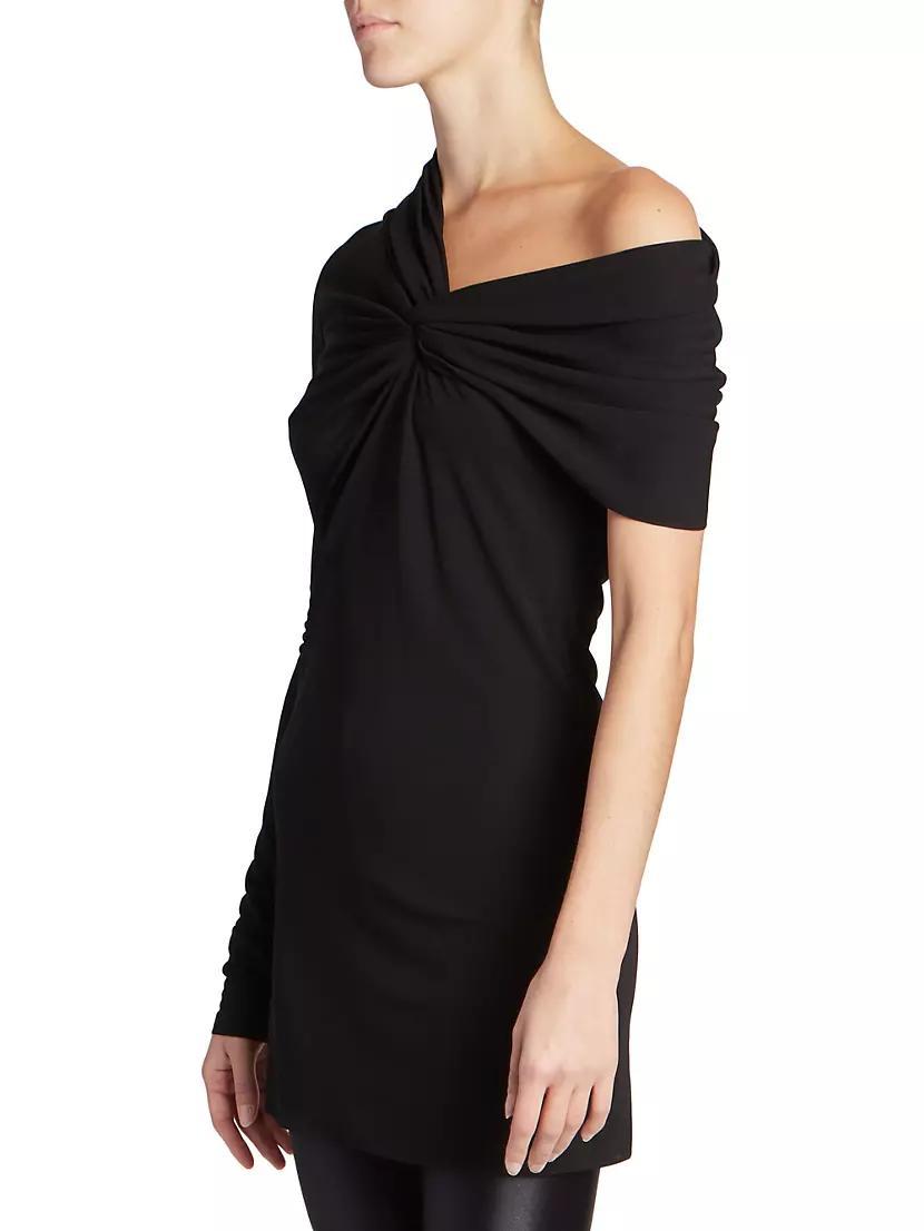 One-Shoulder Dress In Crepe Jersey Product Image