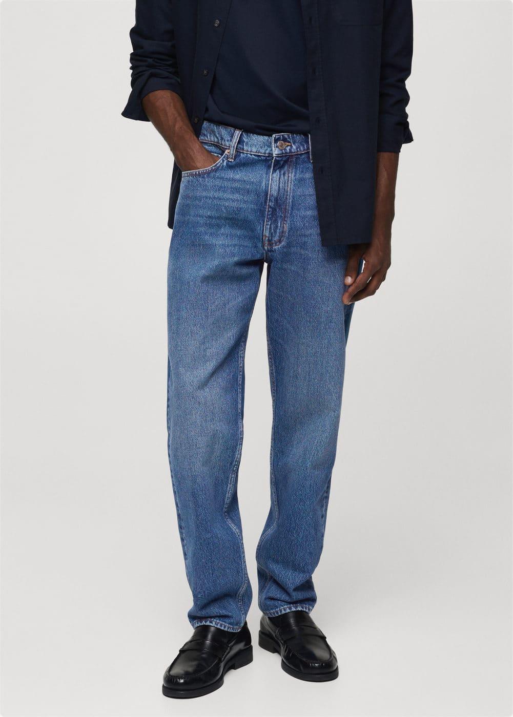 MANGO MAN - Bob straight-fit jeans dark blueMen Product Image