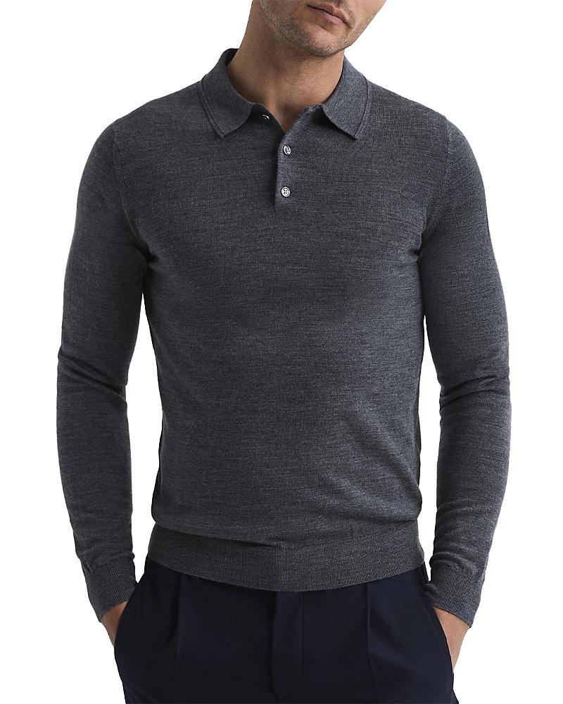 Reiss Trafford Long Sleeve Wool Polo Sweater Product Image