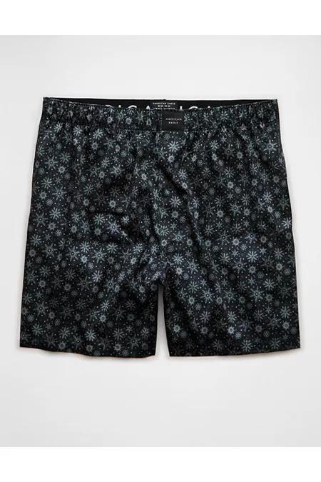 AEO Tiny Snowflakes Satin Pocket Boxer Short Men's Product Image