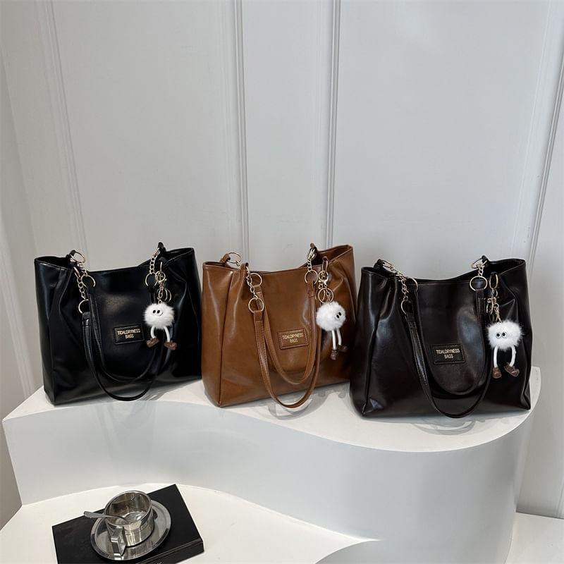 Chain Faux Leather Tote Bag product image